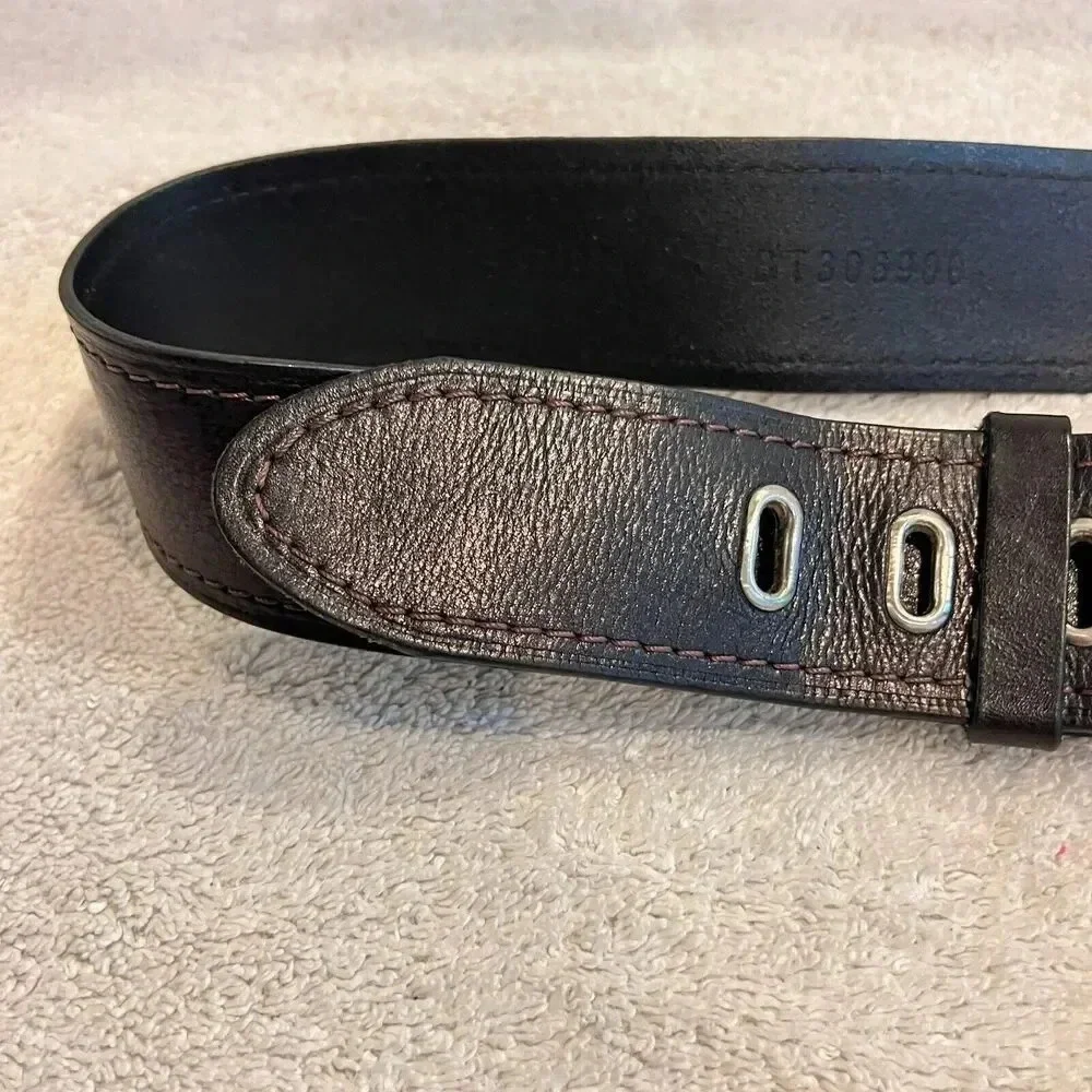 Fossil Womens Black Genuine Leather Belt 2